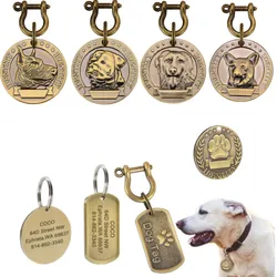 Placa de identificación grabada para perro antipérdida segura
