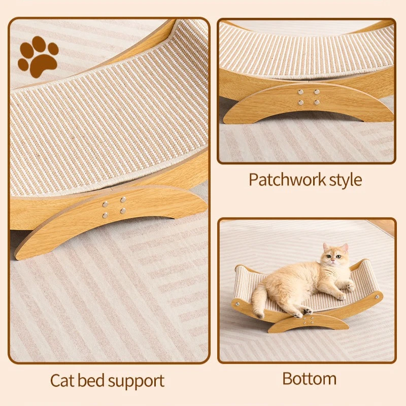 Rascadores de Sisal resistentes al desgaste para gatos, alfombrilla fría, sofá cama portátil para gatos, sillón, juguete, muebles para mascotas, productos, accesorios - imagen 2