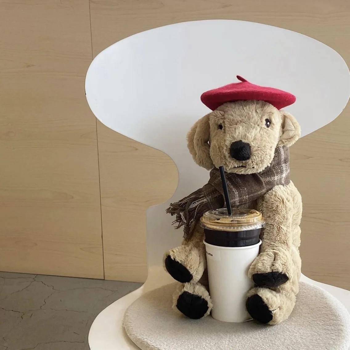 Ins estilo Color sólido suministros para mascotas pintor sombrero de lana accesorios para perros boina Mini decoración foto sombreros - imagen 3