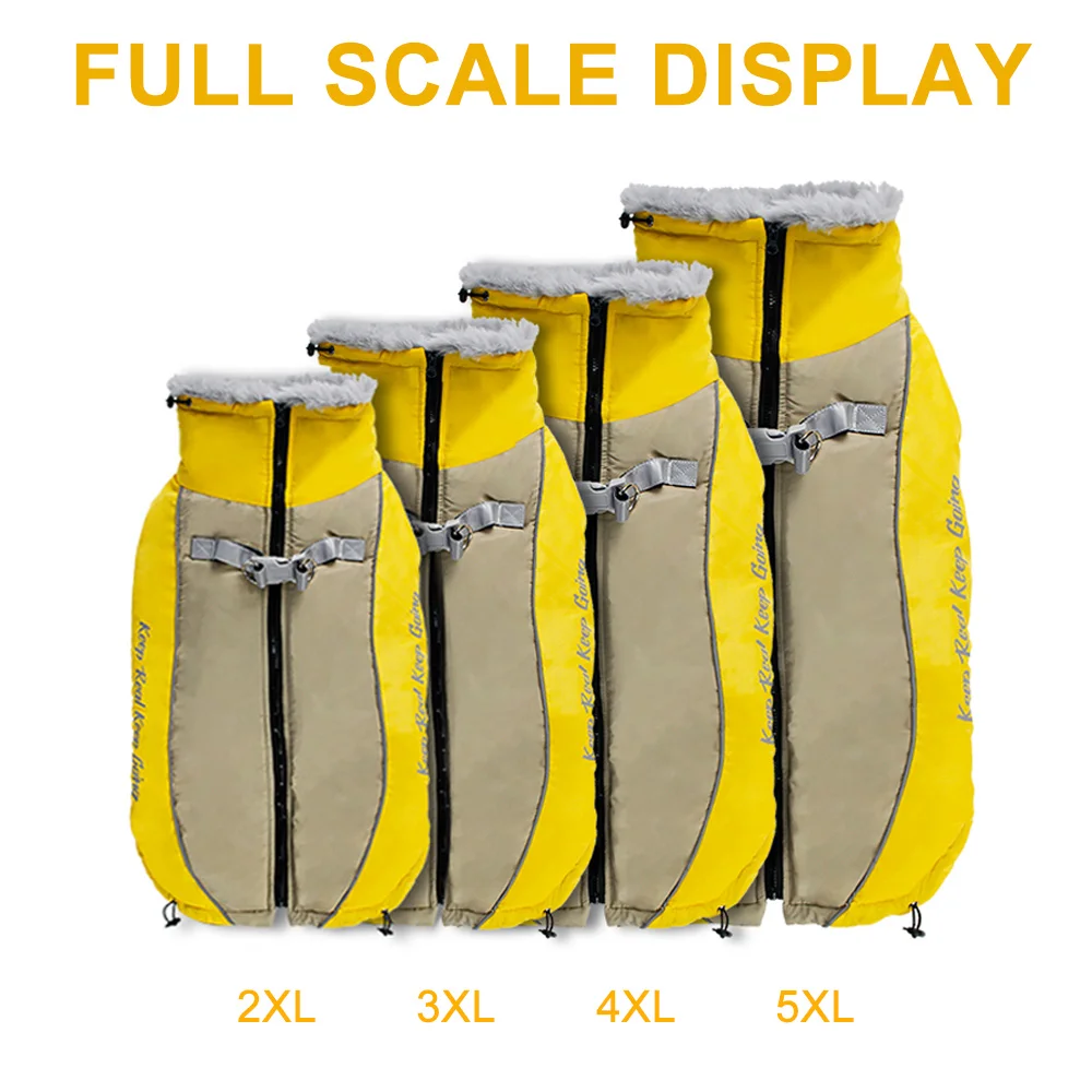 Chaleco muy cálido para perros, abrigo, ropa para perros de cuello alto, chaqueta reflectante para perros grandes, ropa de invierno para mascotas, abrigo para pastor alemán 5XL - imagen 3