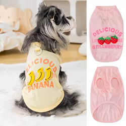 Chaleco sin mangas capucha frutas 3D perros pequeños