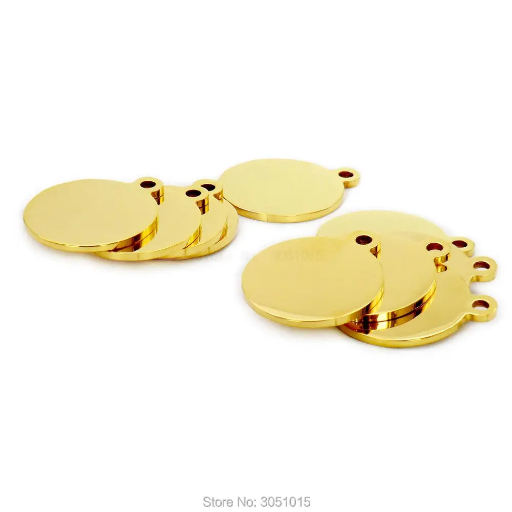 Venta al por mayor, 20 piezas, etiqueta de identificación personalizada de acero inoxidable para mascotas, perros, gatos, cachorros, placa redonda de Metal con nombre, productos para mascotas - imagen 4