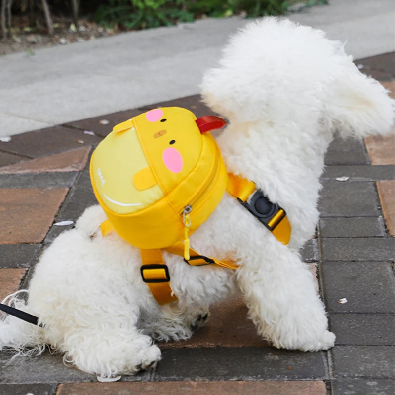 Mochila con estampado de animales para perros y gatos, bolsa multifuncional con arnés para aperitivos, accesorios de Navidad - imagen 3
