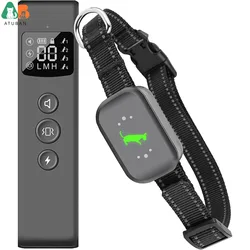 ATUBAN Collar de choque para perros con control remoto, 3 modos de entrenamiento Collar de entrenamiento para perros eléctrico, Collar de corteza impermeable recargable para perros