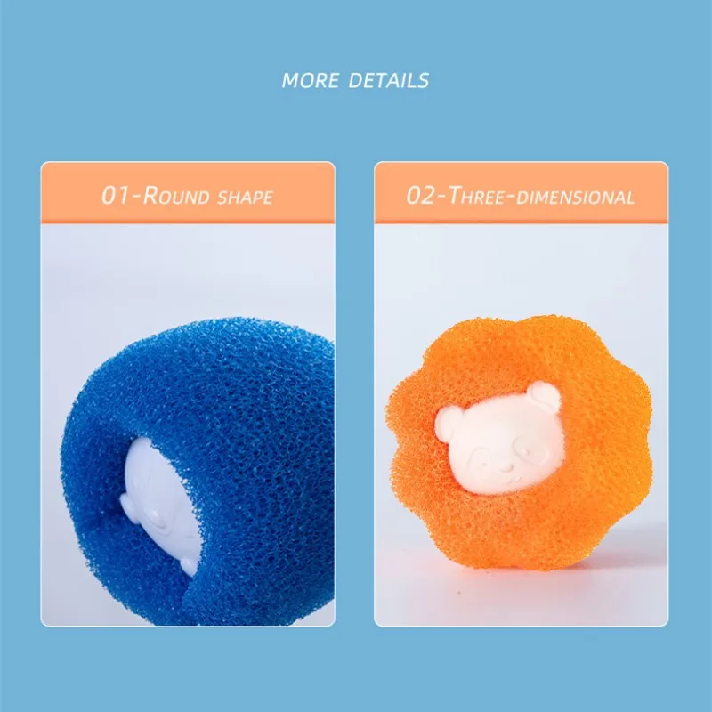 Removedor de pelo de gato, bola reutilizable, pegatina de lana, eliminación de pelo de mascotas, Herramientas de limpieza, filtro de lavadora de lavandería - imagen 5