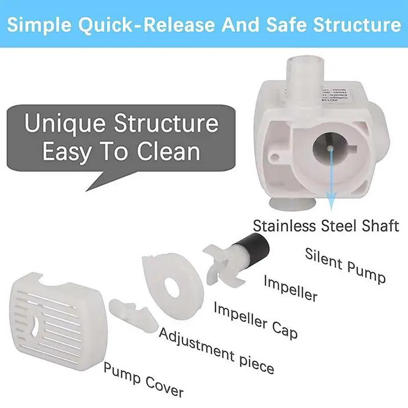 Bomba de fuente de agua para perros, repuesto para fuente de mascotas, accesorio para manualidades DIY, cultivo sin suelo - imagen 2