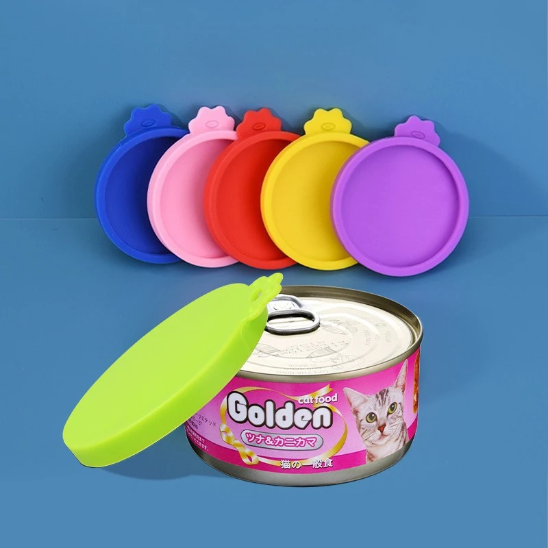 Reusable Silicone Pet Can Lid, Food Saver Cover, Universal Fit for Most Dog & Cat Cans, Keeps Food Fresh & Prevents Odors