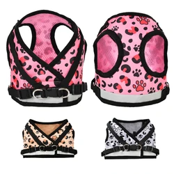 Arnés transpirable para perros y gatos pequeños - estampado leopardo