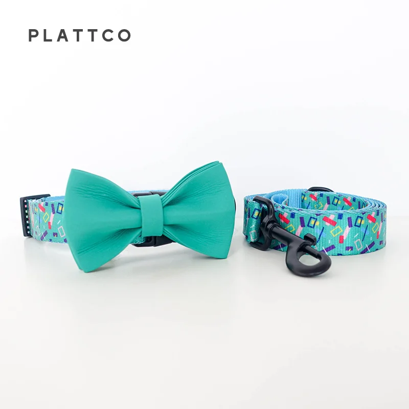 PLATTCO pet outdoor durable dog collar leash set FLYING CONFETTI adjustable collar for walking all kinds of dogs products PDC335 - imagen 5