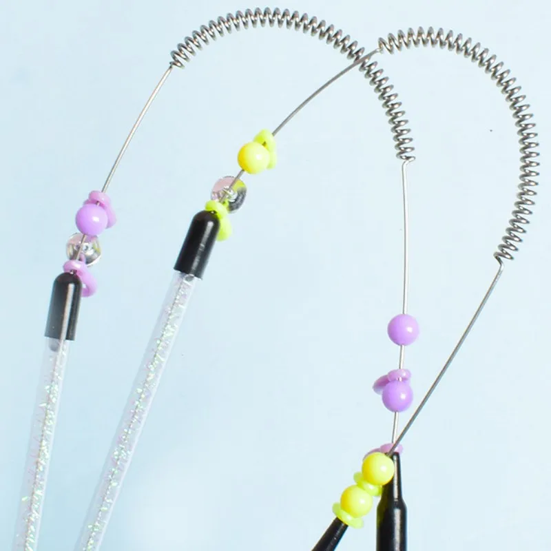 Juguete para gatos, palos con borlas, juguetes interactivos con mango de resorte, juguetes para gatos, palo resistente a mordeduras con campana, suministros para mascotas - imagen 3