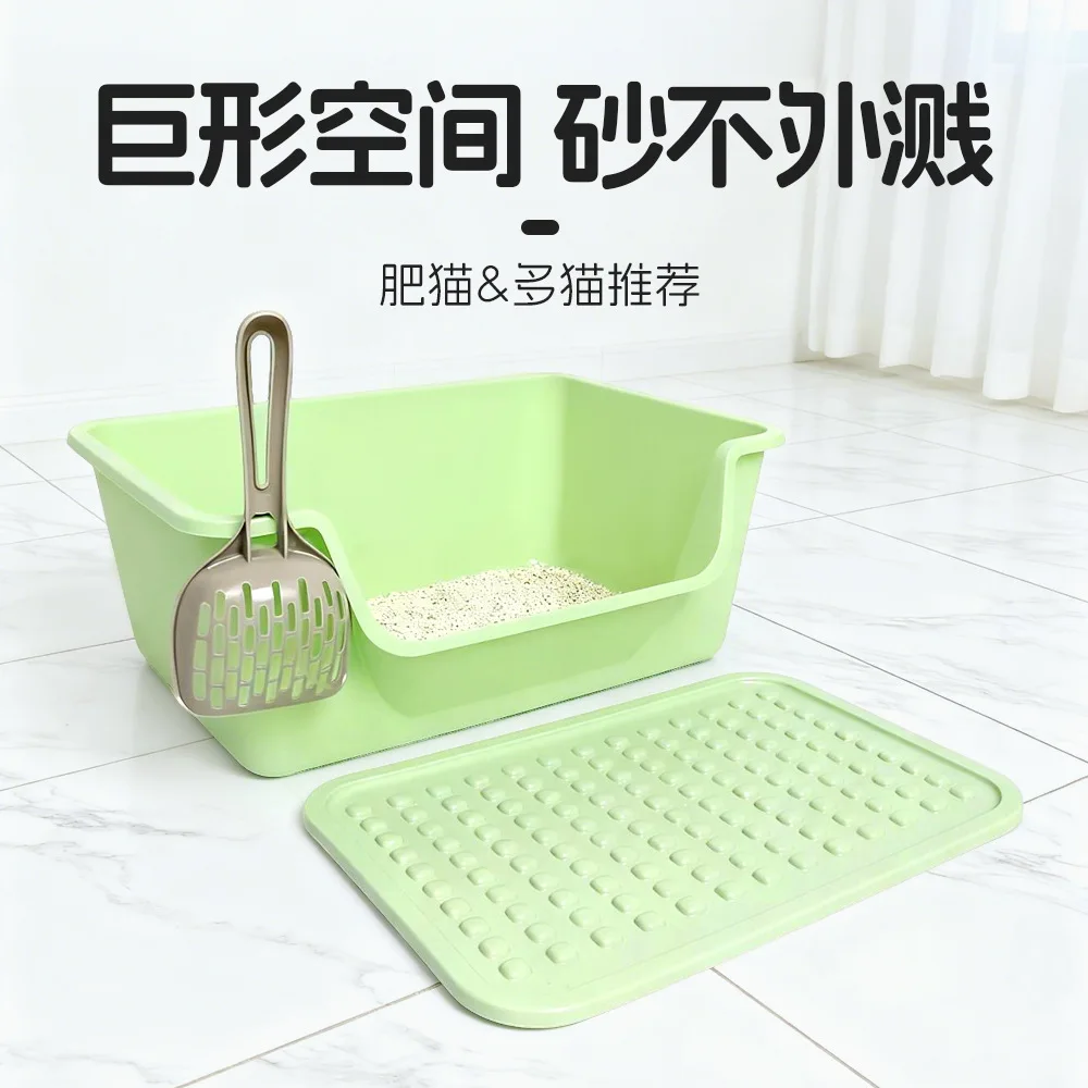 Caja de arena para gatos semicerrada gran capacidad antisalpicaduras - imagen 3