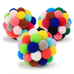 Pelota interactiva de felpa para gatos - Juguete antiaburrimiento