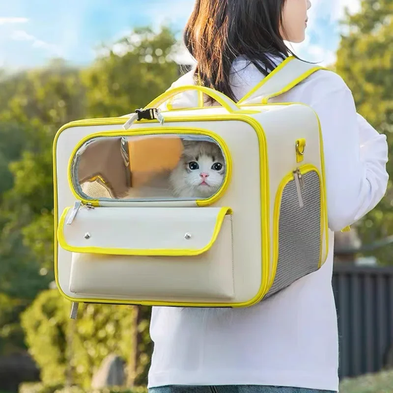 Bolsas de transporte para gatos, mochila de viaje a prueba de viento para exteriores, bolsa de transporte para perros pequeños, suministros para mascotas - imagen 5