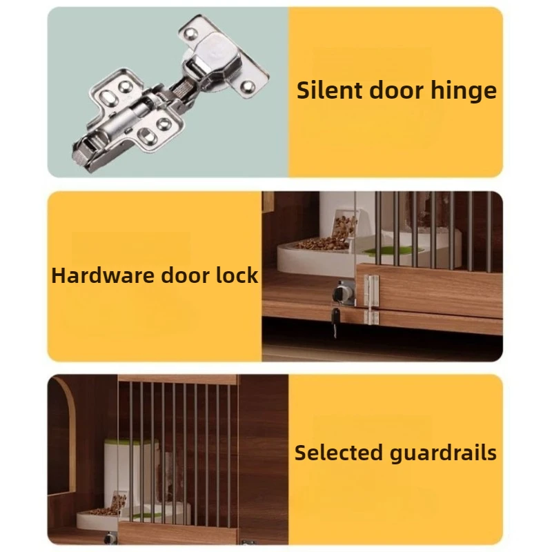 Casa de madera ventilada para gatos y perros pequeños con ruedas - imagen 5