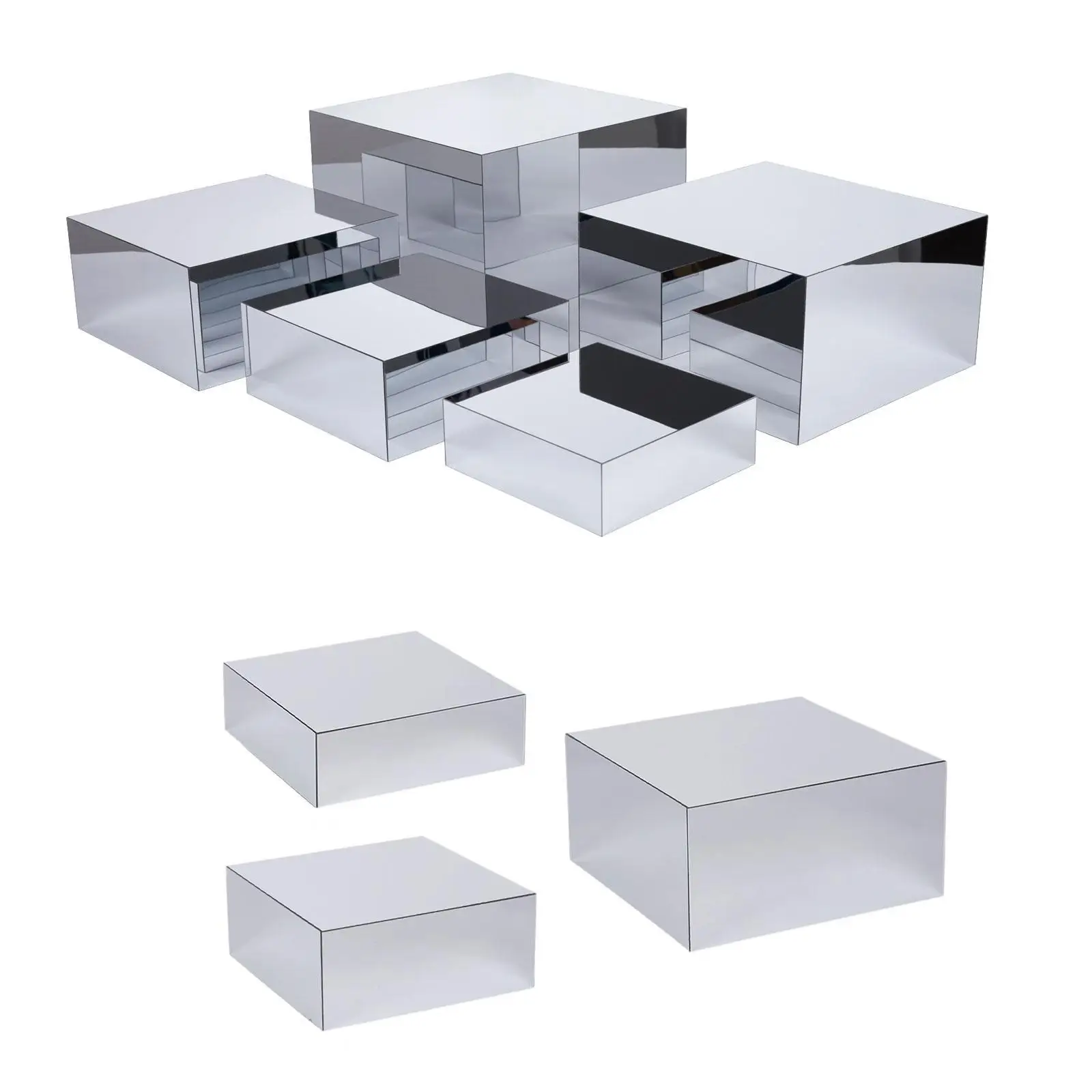 Buffet Risers Banquet Mirror Acrylic Parties Multifunctional Bread Brunch Pastry Dessert Display Shelf Cupcake Display Stands