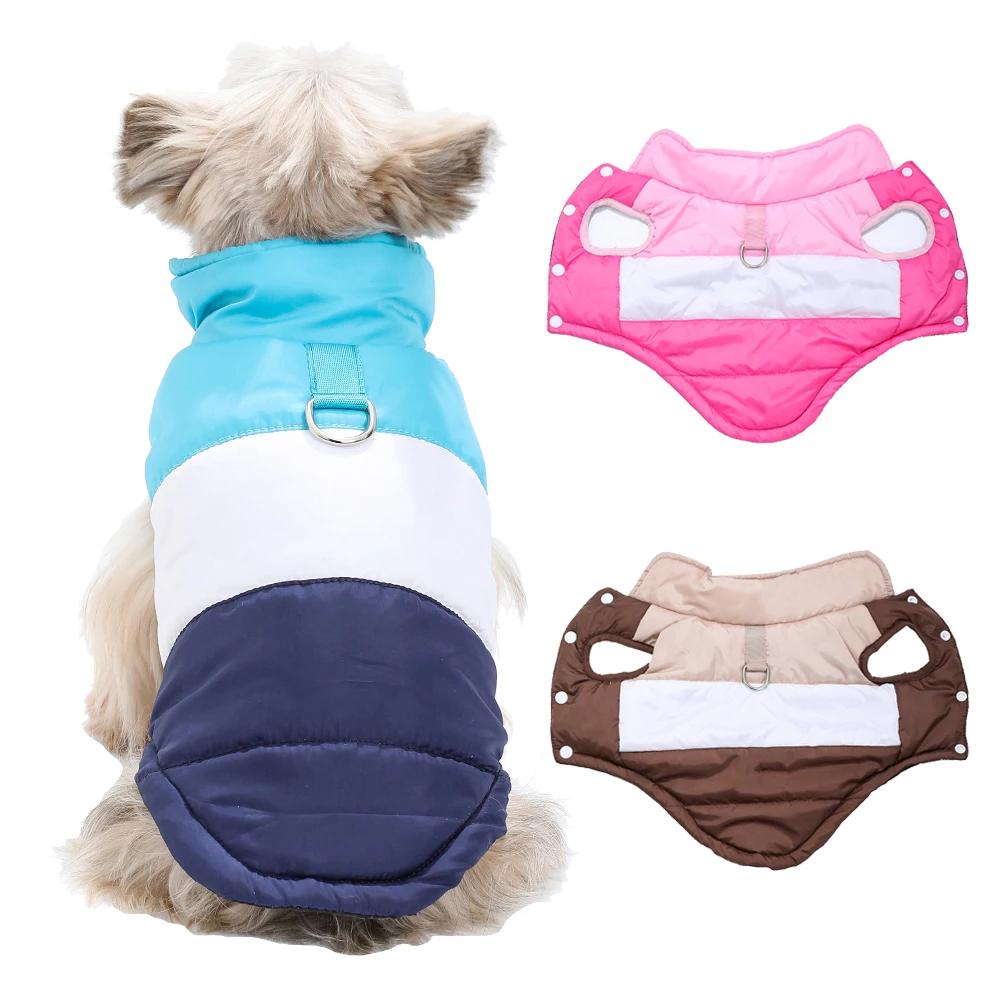 Chaqueta cálida de invierno para perros pequeños y medianos, gatos, resistente al viento, impermeable con anillo en D, ropa para cachorros, disfraz para mascotas Yorkshire Schnauzer
