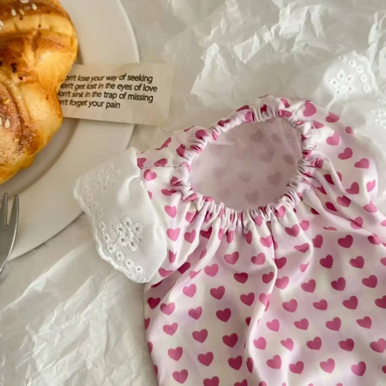 Chaleco de manga voladora de encaje para primavera y mascotas, falda de calabaza para gato, vestido de amor para mascotas, ropa para perros pequeños, ropa para cachorros - imagen 4