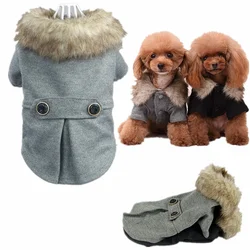 Chaqueta de lana con piel para perros y gatos – Tallas XS-3XL