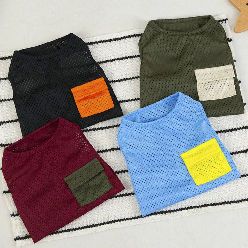 Ropa refrescante para mascotas, chaleco de malla de verano para perros, Sudadera con capucha para perros pequeños, chalecos para caniche York, Chihuahua, sudadera sin mangas para cachorros, camisa XS - imagen 2