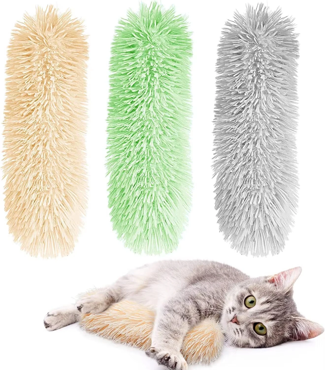 Juguete de peluche para masticar gato, hierba gatera, juguetes para morder, tira de almohada, juguetes para gatos, juguete interactivo suave para gatos Katten Speelgoed - imagen 2