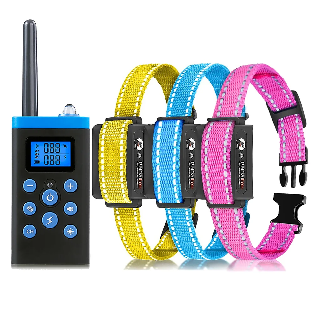 Collar de adiestramiento para perros con pitido, vibración y choque, Collar de choque para perros para 3 perros, Collar de entrenamiento y antiladridos automático combinado, control remoto de 3600 pies - imagen 2