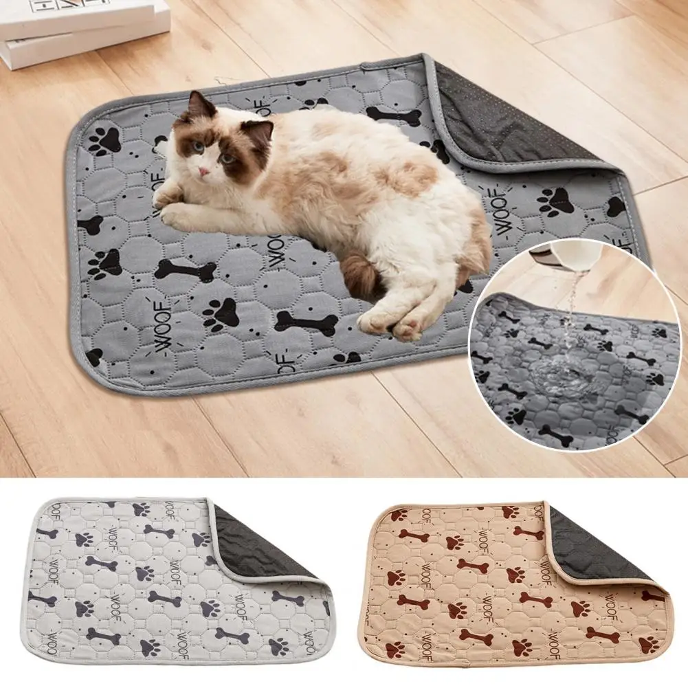 Almohadilla lavable para orinar para mascotas, alfombrilla para pañales para perros muy absorbente con estampado de dibujos animados, esterilla de entrenamiento de secado rápido para gatos - imagen 4