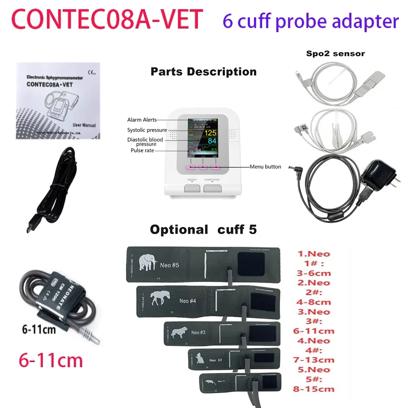 Tensiómetro electrónico presión arterial veterinario para perro y gato