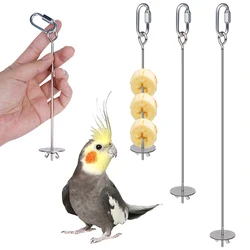Tenedor fruta acero inoxidable para loros – Accesorio jaula