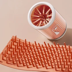 Taza de limpieza de pata de perro de silicona, taza portátil para limpieza de pies de mascotas para gatos, perros, limpiador de pata de gato desmontable, accesorios para perros