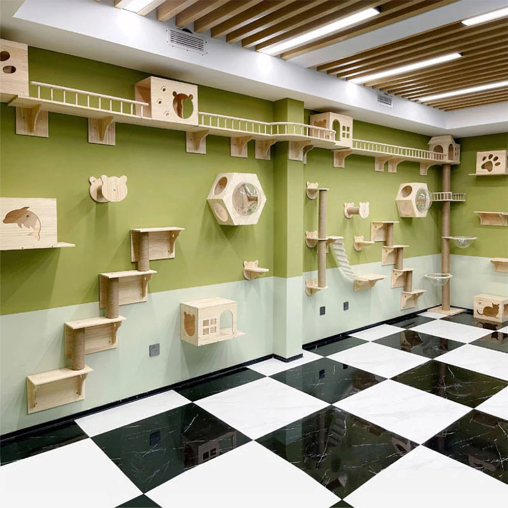 Muebles de pared para gatos, estante de escalada, escalones montados en la pared, escalera con cuerda de Sisal, garras de molienda para rascar, juguete para la mayoría de gatos gatitos - imagen 3