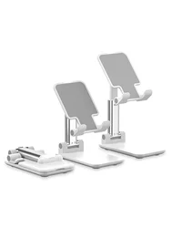 360 °   Soporte ajustable para tableta y teléfono con rotación, soporte telescópico plegable para mesita de noche para iPhone Android (1 unidad)