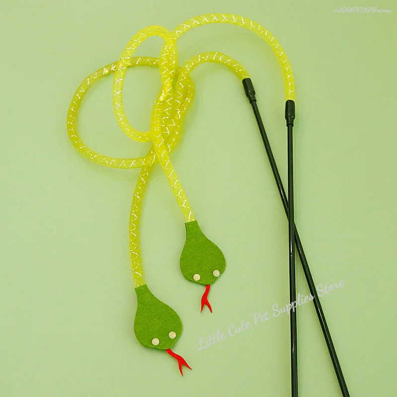 Palo divertido para gato con forma de serpiente de dibujos animados, juguete para masticar para gatitos, juego interactivo para aliviar el aburrimiento, palo corto, suministros para mascotas - imagen 2