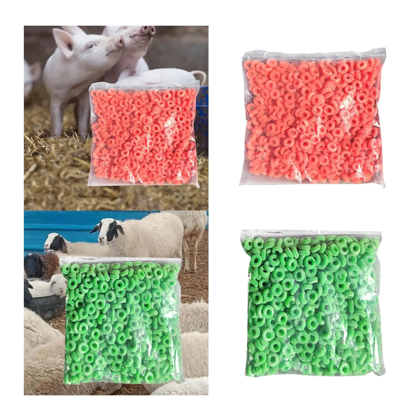 50 piezas de bandas de castración, bandas de castración de cabra para corderos, vacas, ovejas