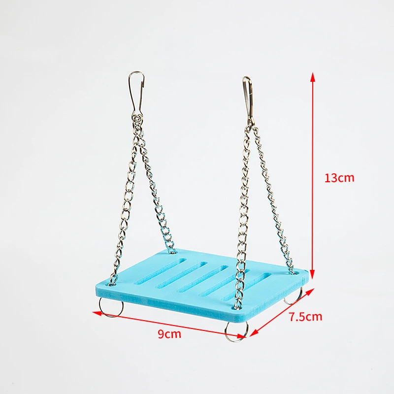 Columpio de Color aleatorio para loro y hámster, accesorio colgante para jaula, juguete para Chinchilla, accesorios para mascotas, 1 unidad - imagen 5