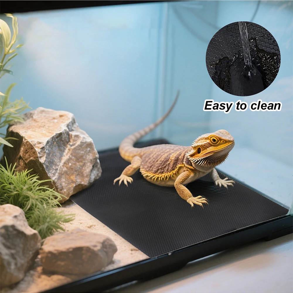 Revestimiento de terrario para reptiles, ropa de cama para tanque, dragón barbudo, leopardo, Gecko, serpiente, tortuga, fácil corte, jaula para anfibio, Base de alfombra - imagen 3