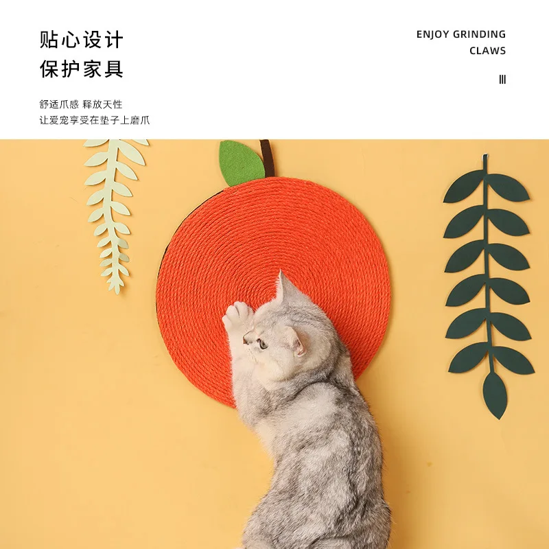 Cuerda de cáñamo de Sisal para rascador para gatos, cuerda de cáñamo resistente a las rascador para gatos anaranjadas, juguete para gatos, cojín de garra de sofá antiarañazos, rascador para gatos - imagen 2