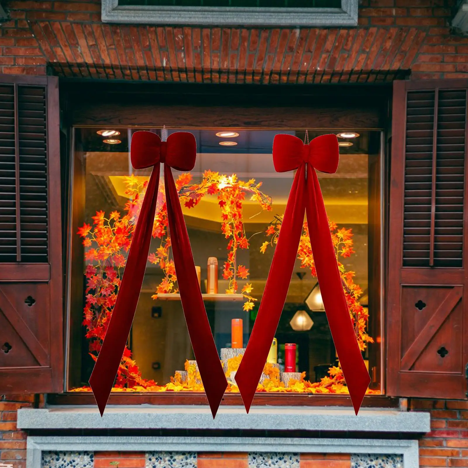 Giant Bow Christmas Tree Topper 59 inch Decorative Christmas Decoration Backdrop Multifunctional for Porch Bar Store Living Room