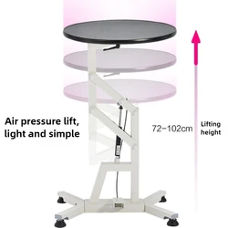 Mesa de grooming LED giratoria para gatos – Elevación neumática