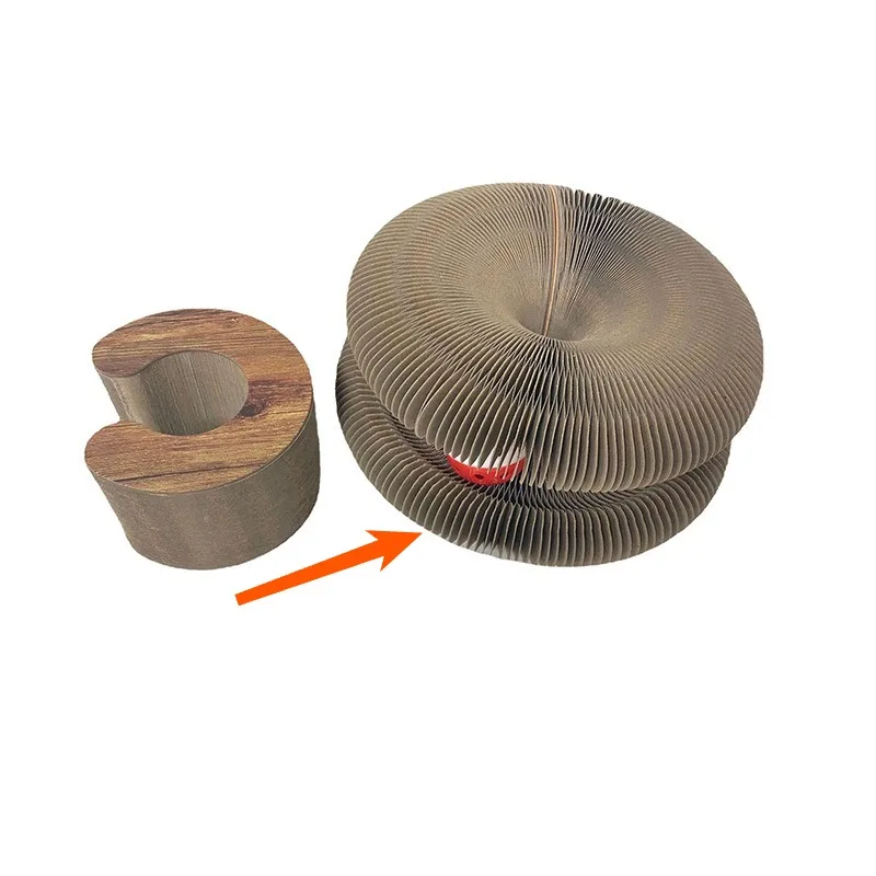 Rascador plegable para gatos con campana, afilar garras y escalada - imagen 2