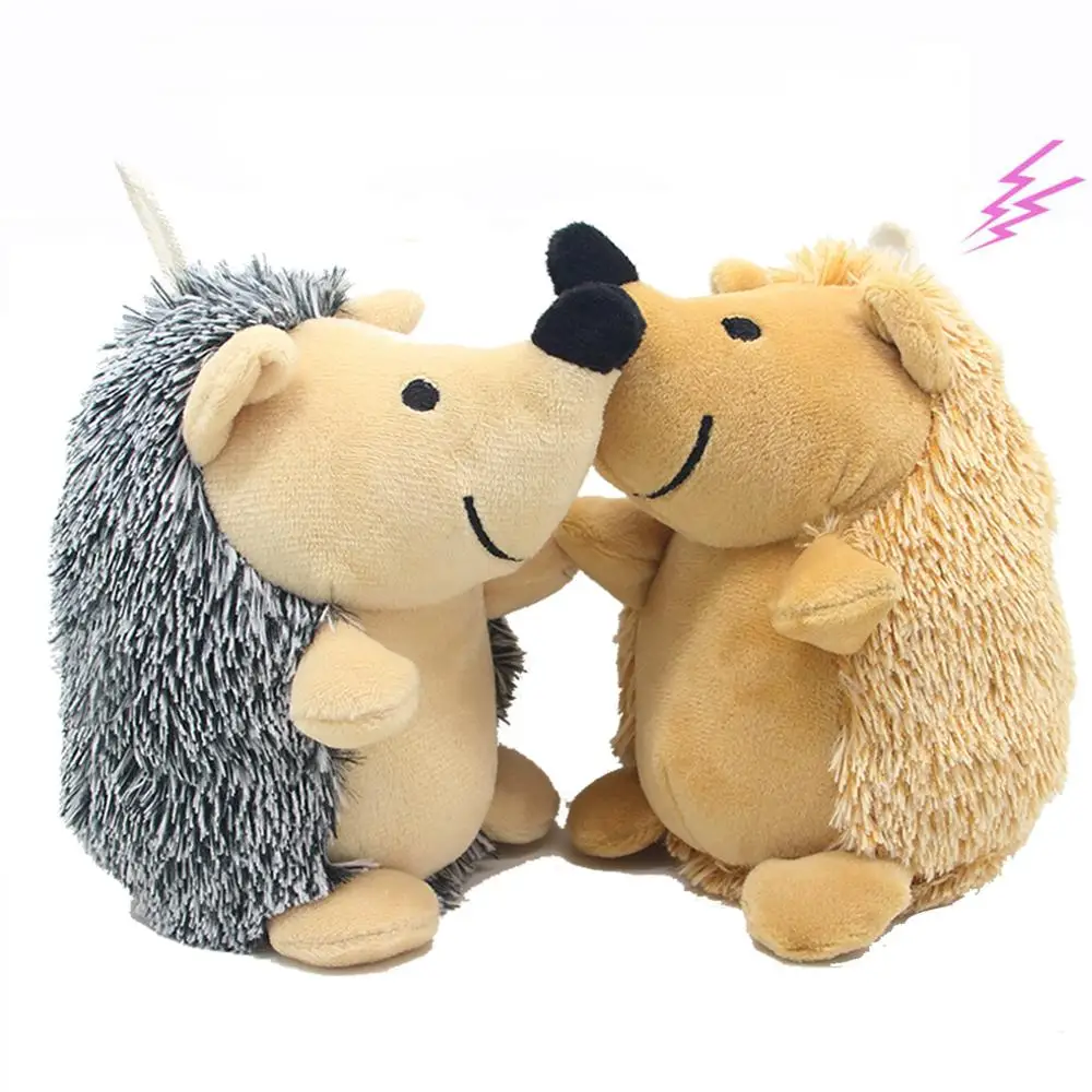 Erizo, juguetes de peluche suaves para perros pequeños/grandes, juguete interactivo con sonido chirriante, juguete resistente a mordeduras, suministros de accesorios para mascotas - imagen 3