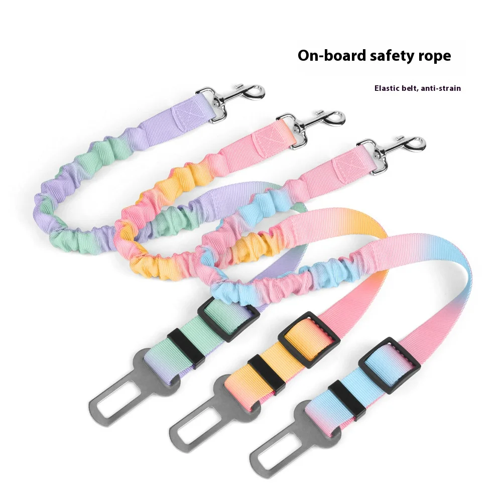 Correa retráctil para perro, cinturón de seguridad ajustable para coche, anticarro, correa elástica duradera para viaje de mascotas, accesorio seguro - imagen 2