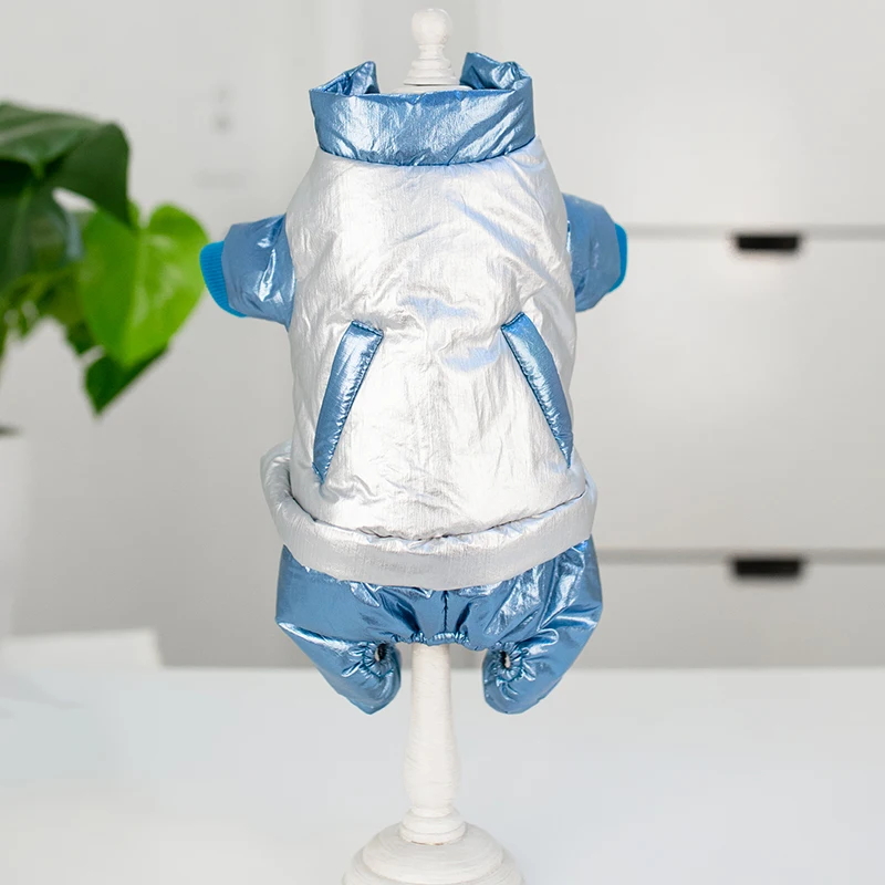 Ropa cálida de otoño e invierno para perros pequeños, mono impermeable para cachorros, diseño de cremallera, abrigo para mascotas a la moda, chaqueta para Chihuahua Bulldog - imagen 2