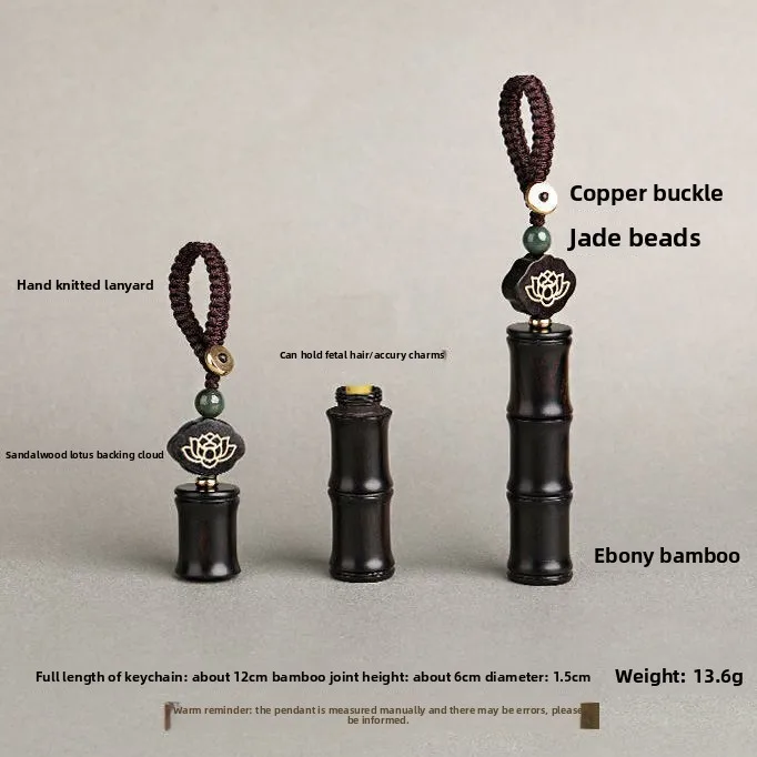 Llavero de almacenamiento de pelo de mascotas de bambú de ébano, cerradura de coche de almacenamiento de cenizas, adecuado para hombre de negocios que aman los mascotas, la carrera se eleva constante - imagen 2