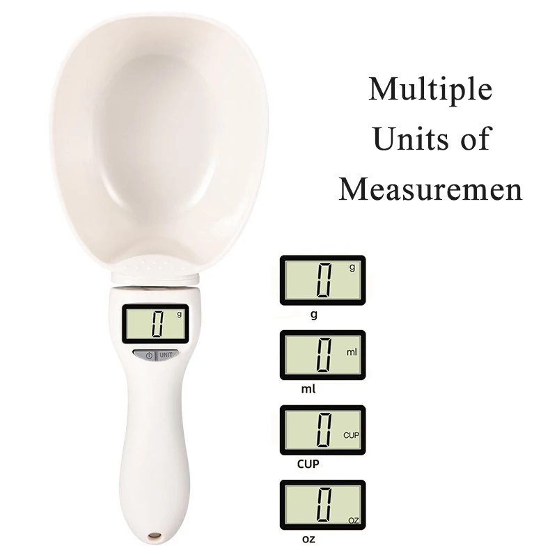 Cuchara medidora de alimentos para mascotas, cuchara medidora electrónica de 800g, báscula de comida para perros, cuchara de pesaje con pantalla Digital, báscula de cocina, suministro para mascotas - imagen 4