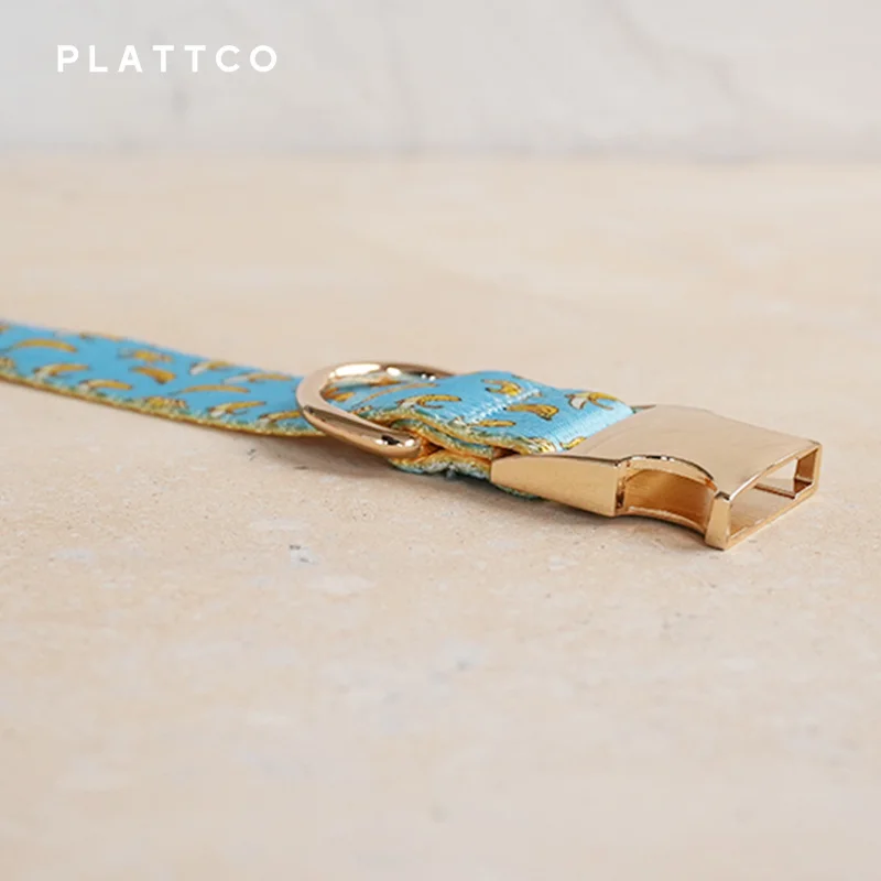 PLATTCO-collar de perro único con estampado de bananas, hebilla plateada de alta calidad, 5 tamaños, PDC327G - imagen 4