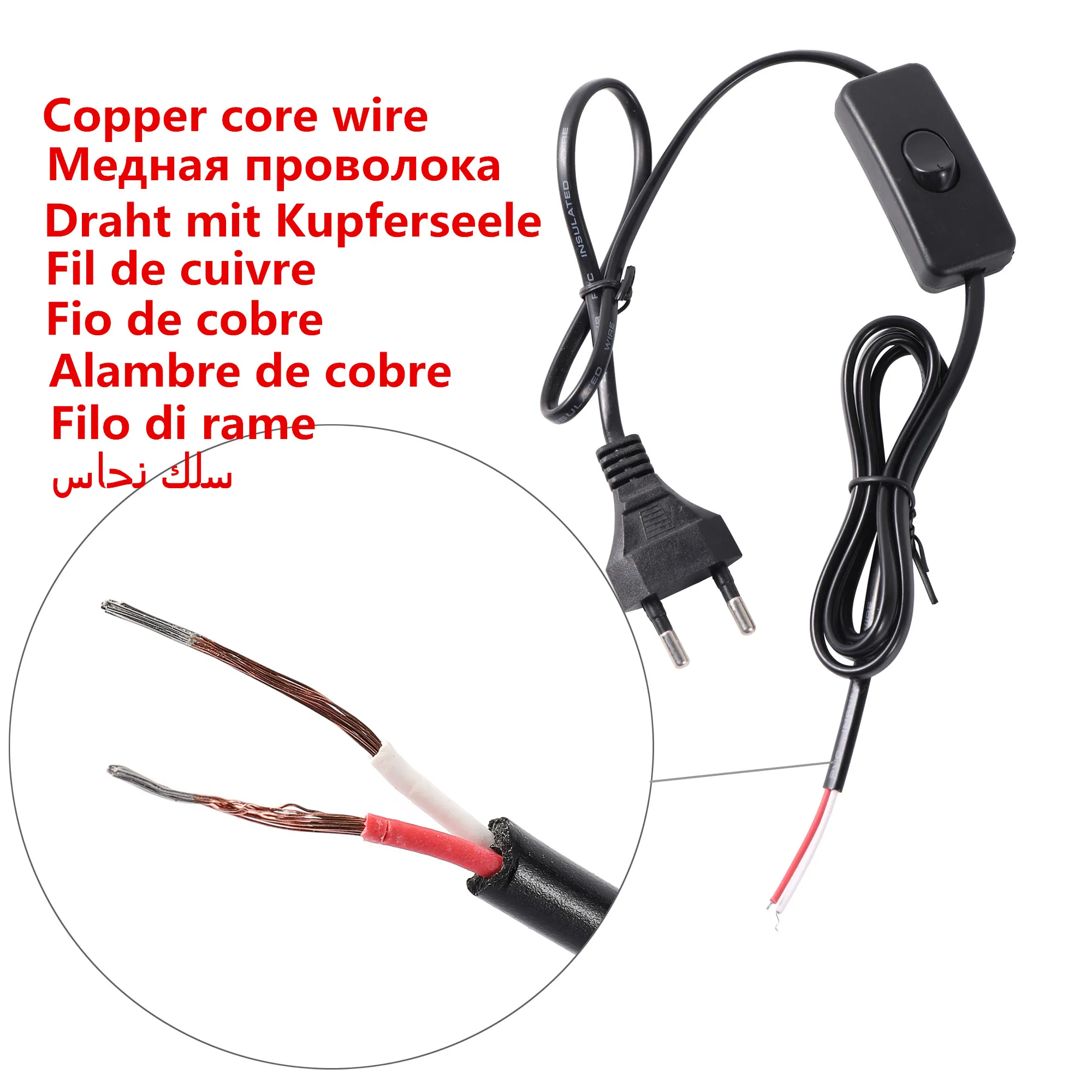 Portalámparas E27 calor para terrario reptiles – Cable alimentador incluido - imagen 5
