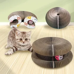 Rascador de cartón con tabla y cordón para gatos – Juguete interactivo