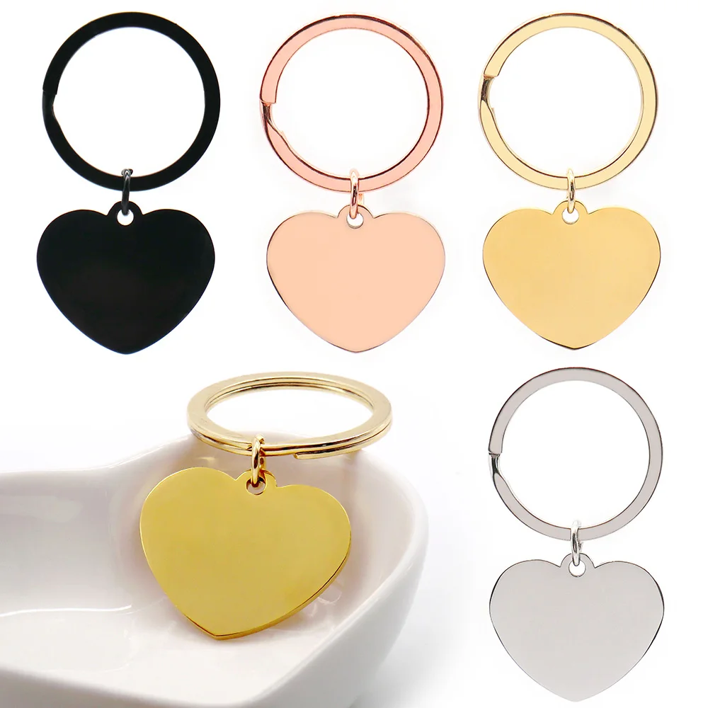 50 juegos de etiquetas de perro de amor, llavero de acero inoxidable en blanco, grabado personalizado, texto personalizado, regalos de Festival, nombre del anillo antipérdida