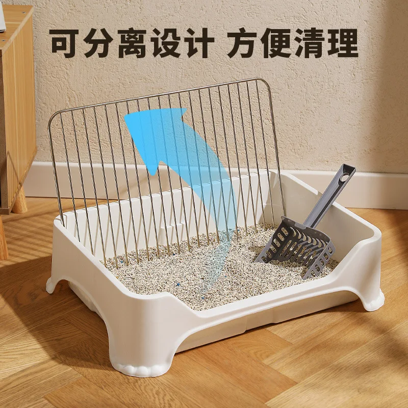 Inodoro para perros, urinario antipaso para caca, rejilla de acero inoxidable, lavabo para arena para perros, inodoro para mascotas mediano y pequeño de gran tamaño - imagen 2