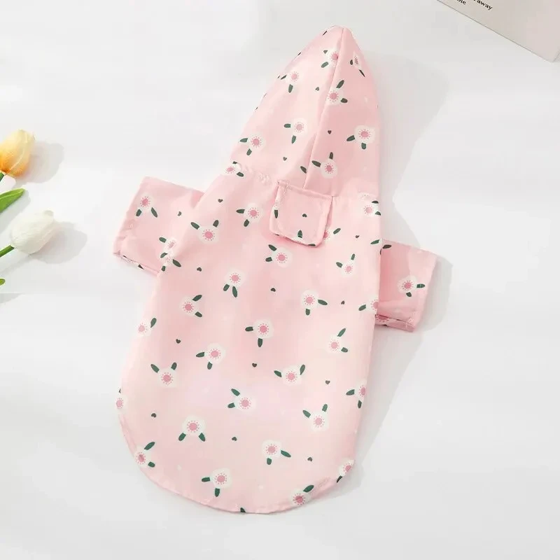 Chubasquero para perros pequeños, ropa impermeable de manga corta para perros, abrigo para cachorros, impermeable para perros, abrigo para exteriores, Bichon Schnauzer galés - imagen 5